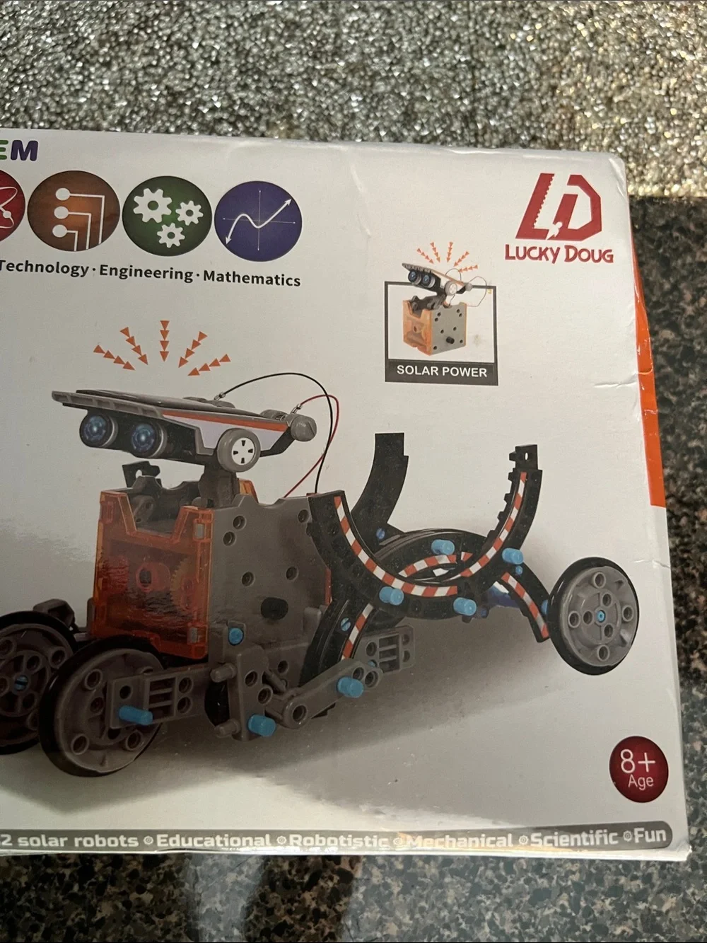 Educational Solar Robot Kit - Orange & Gray